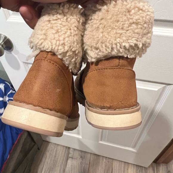 Zara Brown Kids Boots with Plush Collar Warm size 21 equivalent to Baby 5 US - Picture 5 of 5